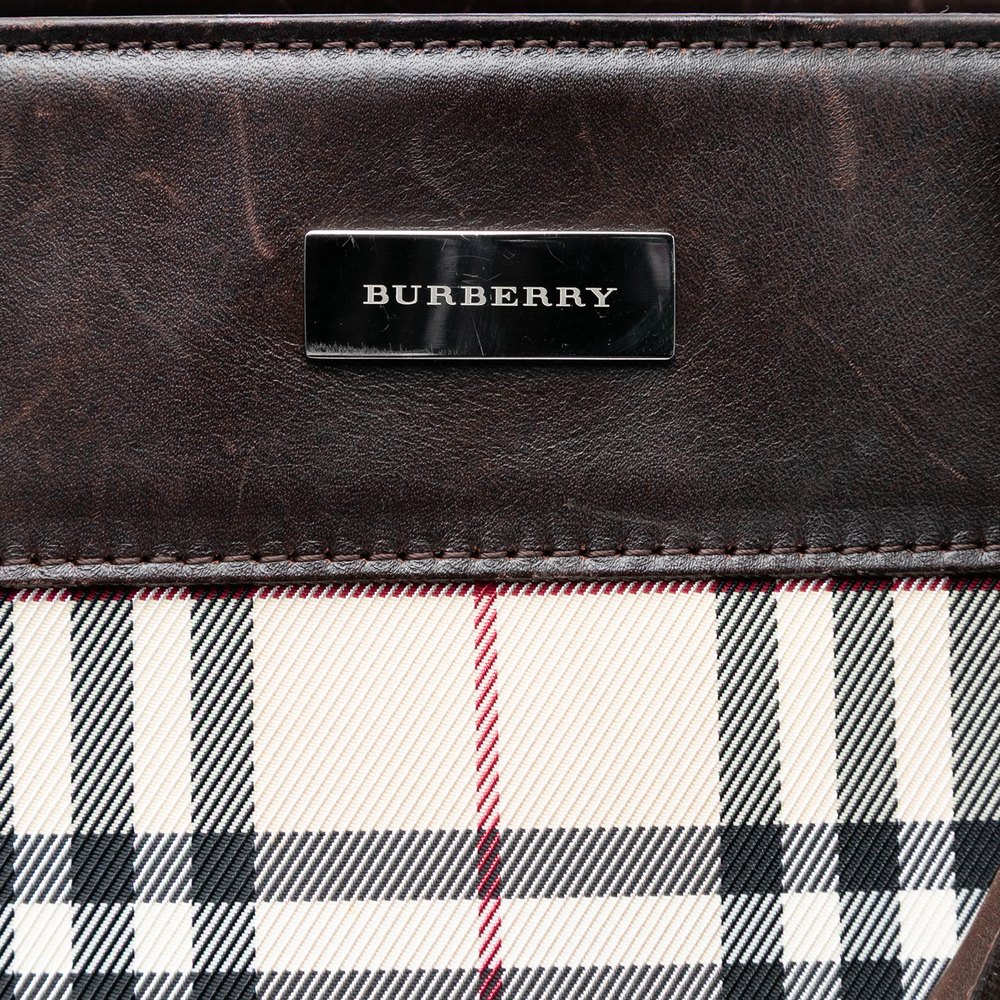 Pre-Loved Burberry House Check Canvas Convertible Tote - Picture 5 of 6